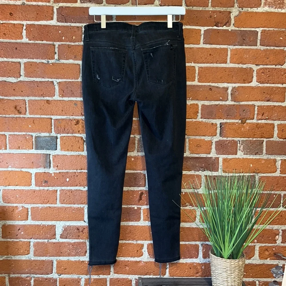Joe’s Jeans Distressed Stretch Skinny Black, Size 29 - Picture 8 of 10